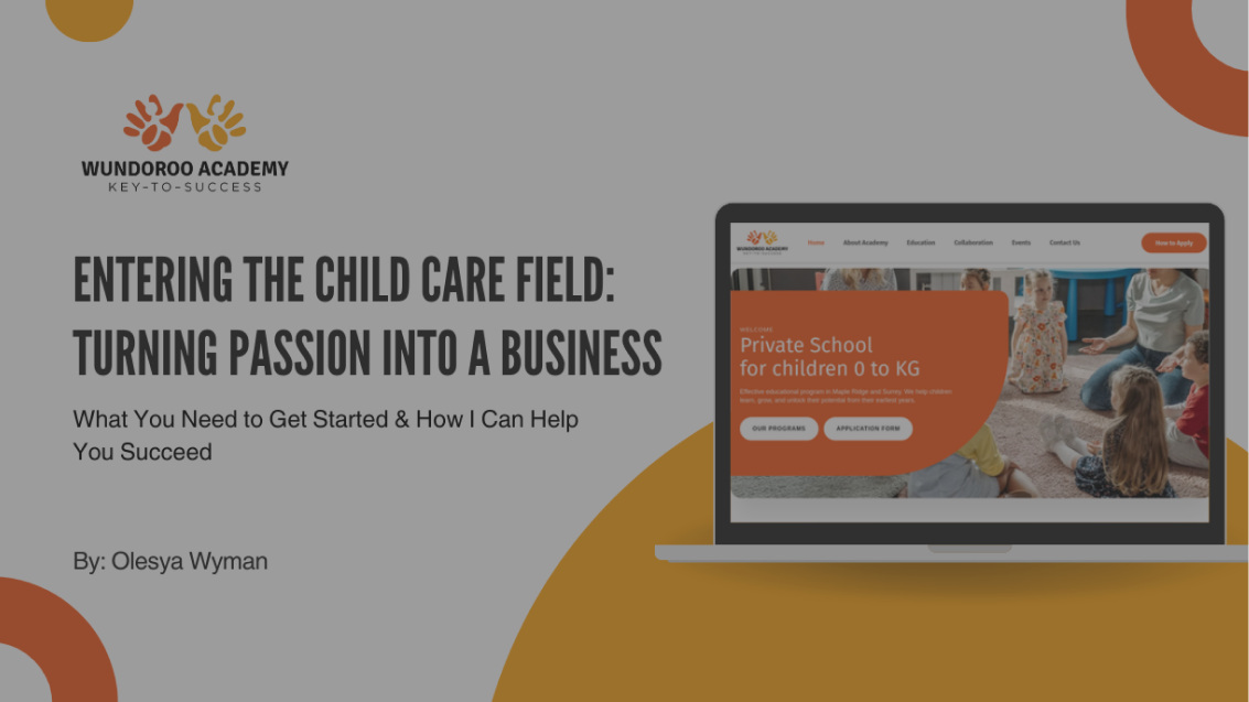 Entering the Child Care Field: Turning Passion into a Business — presentation cover